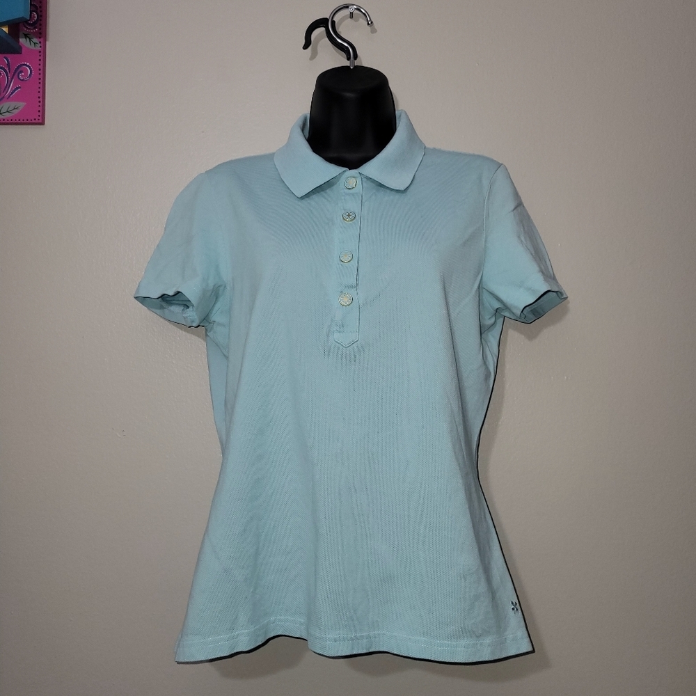 Bobby Jones Classic Golf Polo Shirt Light Blue Size M